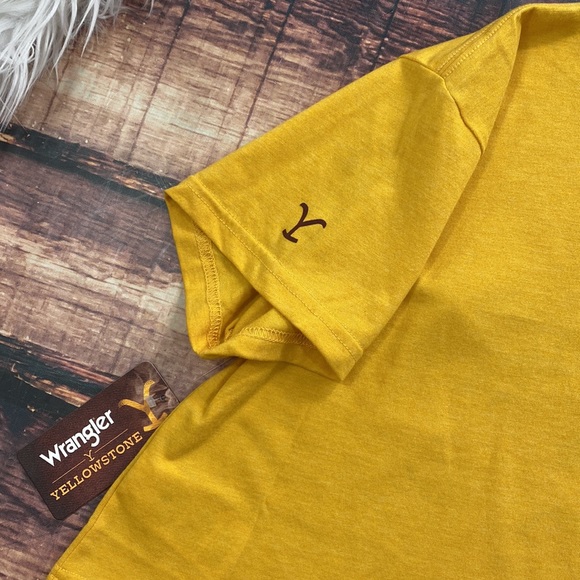 RELISTED Wrangler Yellowstone Crop Top Yellow Cowgirl - Picture 7 of 7